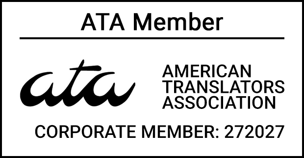 ATA Member - Certified Translation - Arabic