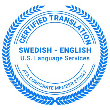 Certified Swedish Translation Services - ATA Corporate Member