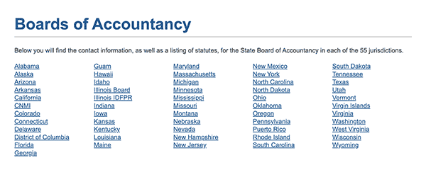 NASBA - Boards of Accountancy