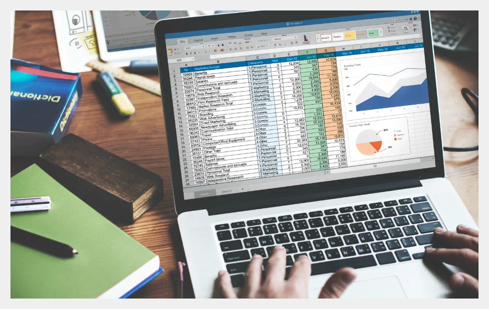Accounting software laptop screen Accounting software laptop screen