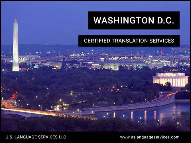 Certified Translation Services in Washington, D.C.